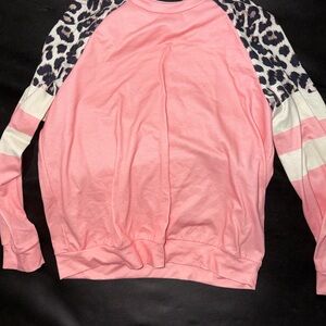 Pink Leopard Print Sweatshirt